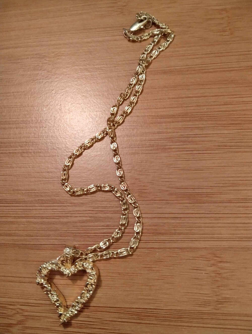 Gold Heart Pendant Necklace - Women Jewelry
